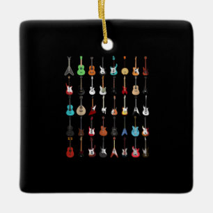 Ornement En Céramique Guitariste Guitare instrument de musique Rock et R