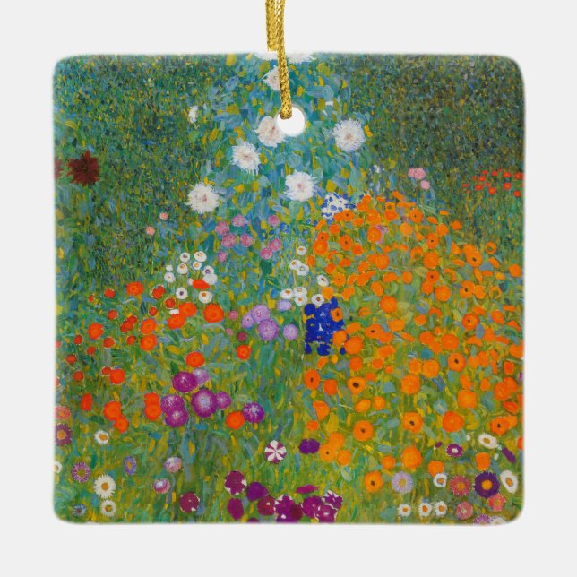 Ornement En Céramique Gustav Klimt - Flower Garden (Devant)