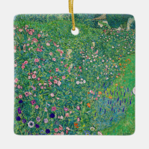 Ornement En Céramique Gustav Klimt - Paysage de jardin italien