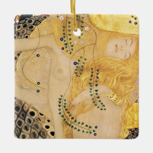 Ornement En Céramique Gustav Klimt - Serpents d'eau I (Devant)