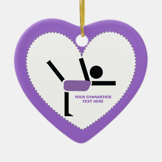 Ornement En Céramique Gymnastique cadeaux, gymnastique artiste sur mesur (Devant)