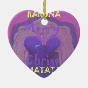Ornement En Céramique Hakuna Matata Merry Christmas Love Design.jpg