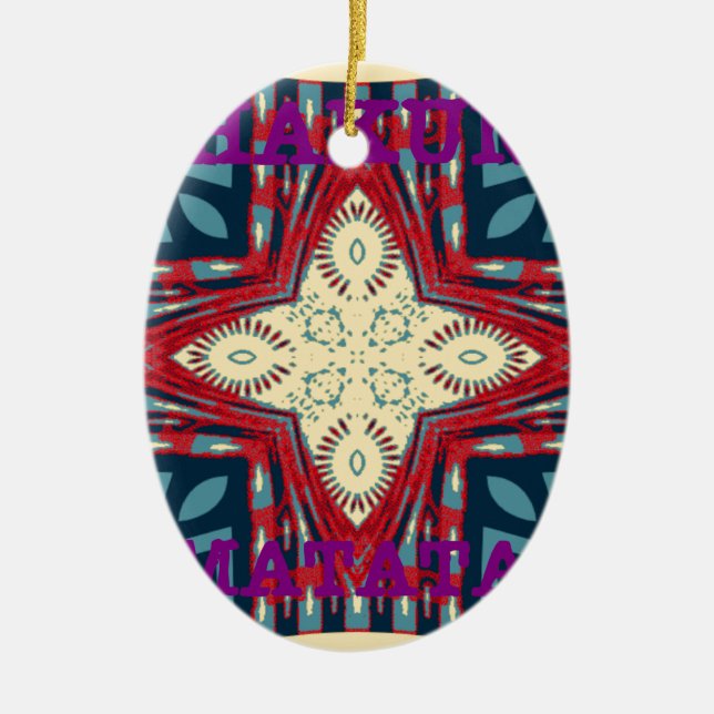 Ornement En Céramique Hakuna Matata Texte Hope Art Abstrait Design d'imp (Devant)