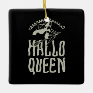 Ornement En Céramique Halloween Hallo Queen