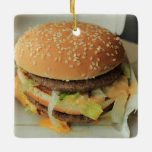 Ornement En Céramique hamburger et frites