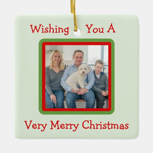 Ornement En Céramique Handpainted Snowy Winter Trees PHOTO  (Devant)