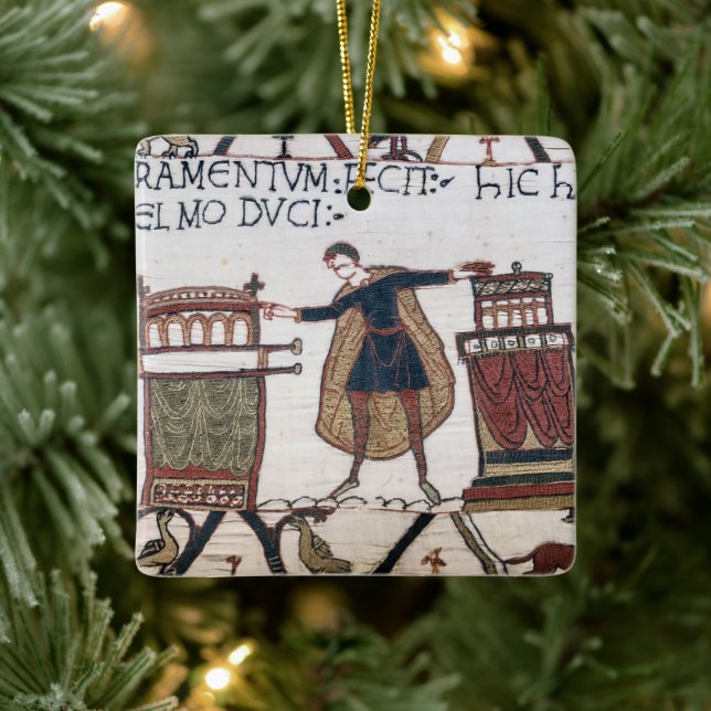 Ornement En Céramique Harold jurant serment sur des reliques saintes (Arbre)