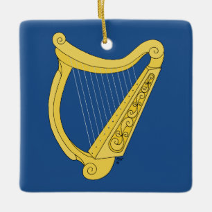 Ornement En Céramique Harpe irlandaise