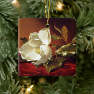 Ornement En Céramique Heade - Un Magnolia sur Red Velvet