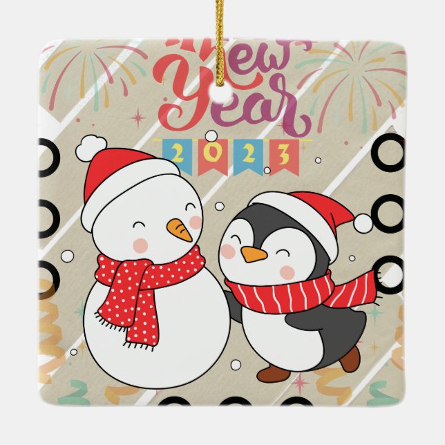 ORNEMENT EN CÉRAMIQUE HEARTSTOPPER NOUVEL AN (Dos)