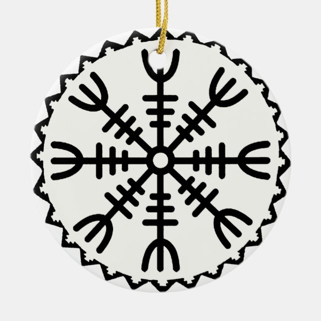 Ornement En Céramique Helm Viking d'Awe (Devant)