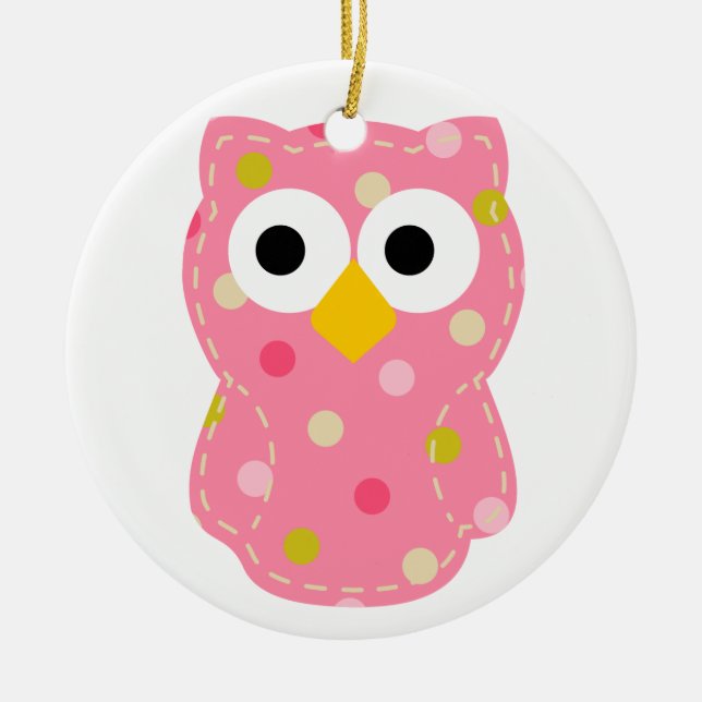 Ornement En Céramique Hibou - bébé (Devant)