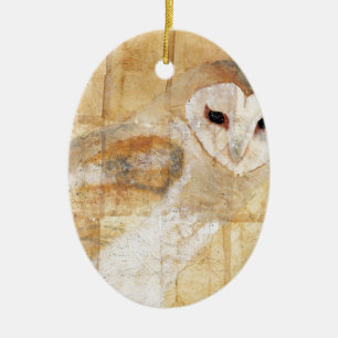 Ornement En Céramique Hibou de grange
