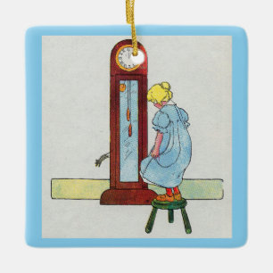 Ornement En Céramique Hickory, Dickory, Dock Mother Goose Nursery Rhyme