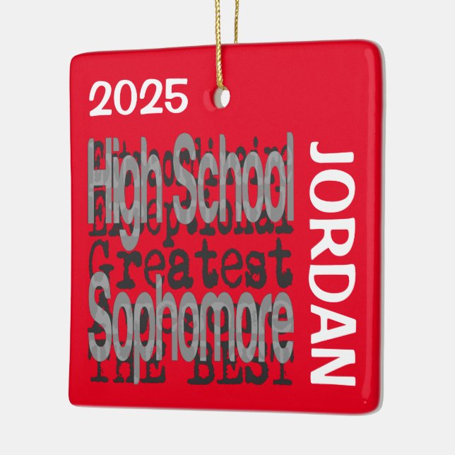 Ornement En Céramique High School Sophomore Extraordinaire CUSTOM (Gauche)