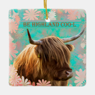 Ornement En Céramique Highland Coo