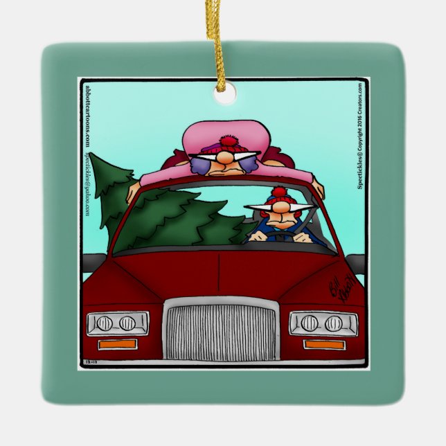 Ornement En Céramique Hilarious Tree Coupe de l'Ornement de vacances Cad (Devant)