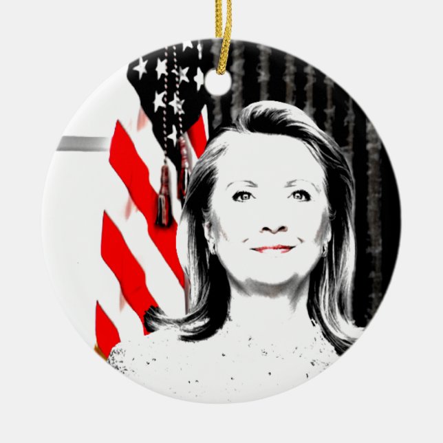 Ornement En Céramique Hillary Clinton 2016 (Devant)