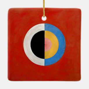 Ornement En Céramique Hilma af Klint, Svanen, n° 17, oeuvre colorée