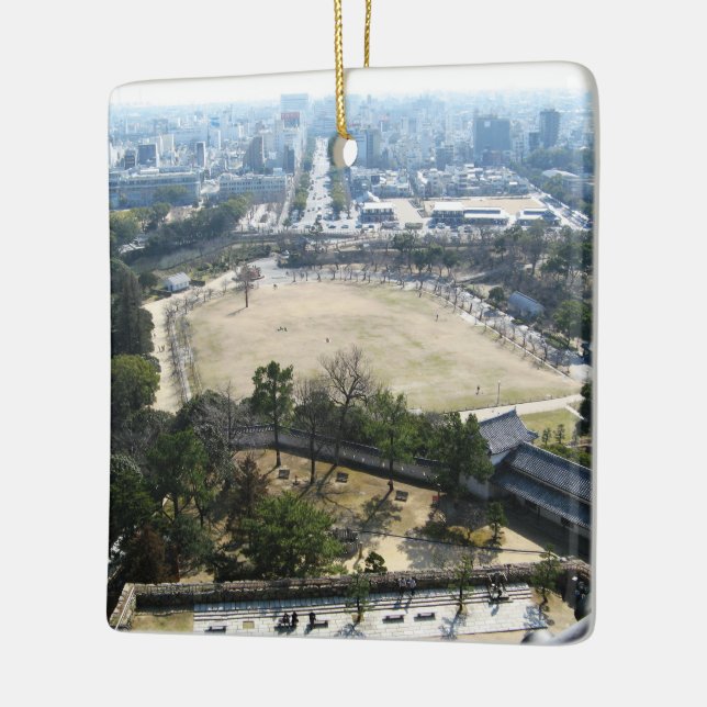 Ornement En Céramique Himeji, Japon (Vue du château haut) (Gauche)