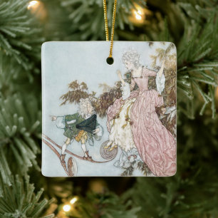 Ornement En Céramique Histoire de fée vintage Beauté couchée par Edmund 