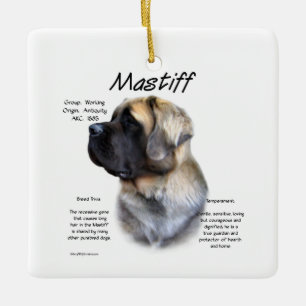 Ornement En Céramique Histoire de Fluffy Mastiff