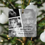 Ornement En Céramique Histoire de la vie photo moderne mémorial collage<br><div class="desc">Une décoration de Noël qui vous permet de raconter l'histoire de votre être cher avec un collage photo sur une photo principale et un texte personnalisable.</div>