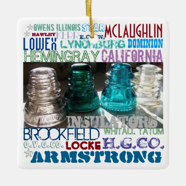 Ornement En Céramique HISTOIRE DES INSULATEURS DE VERRE du télégraphe (Devant)