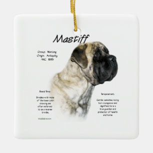Ornement En Céramique Histoire du Mastiff Bringé Inversé