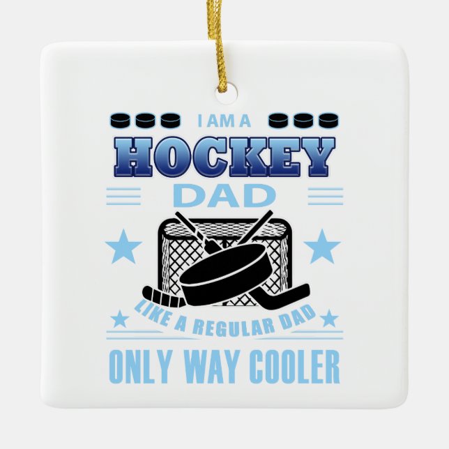 ORNEMENT EN CÉRAMIQUE HOCKEYDAD (Devant)