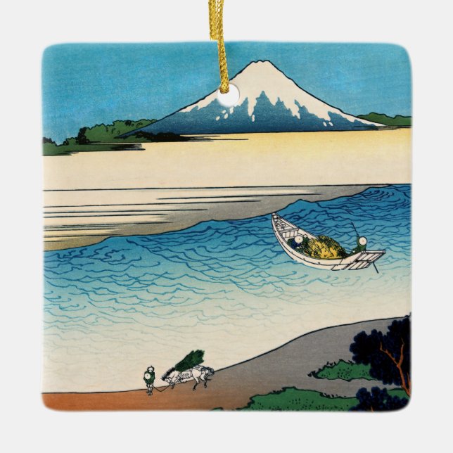 Ornement En Céramique Hokusai - rivière Tama dans la province de Musashi (Devant)