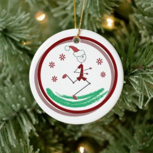 Ornement En Céramique Holiday Runner Guy Ornament