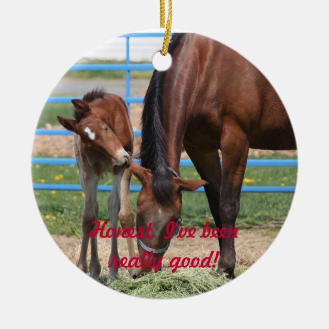 Ornement En Céramique Honnête j'ai été bon ! (Devant)