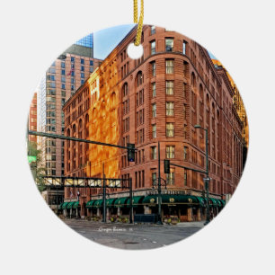 Ornement En Céramique Hôtel Brown majestueux de palais au coucher du