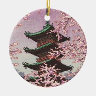 Ornement En Céramique Huit vues de Tokyo Ueno Toshogu Shrine Kasamatsu