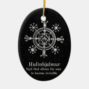 Ornement En Céramique Hulinhjálmur - Norse Sigil d'Invisibilité