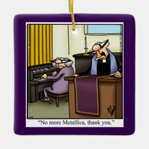 Ornement En Céramique Humour de l'église Hilarious Noël