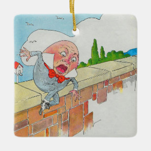 Ornement En Céramique Humpty Dumpty sur le mur mère oie rime