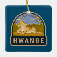 Hwange National Park Zimbabwe Travel Art Vintage