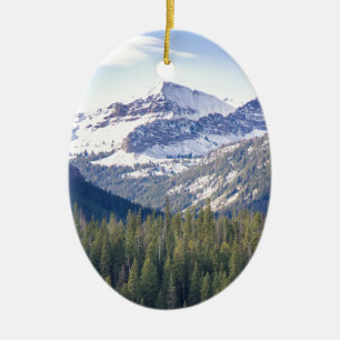 Ornement En Céramique Hyalite fait une pointe Bozeman, Montana