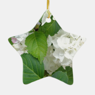 Ornement En Céramique Hydrangea Flower Green White Nature Jardin Plantes
