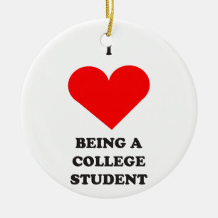 Ornement En Céramique I COEUR étant un étudiant universitaire !