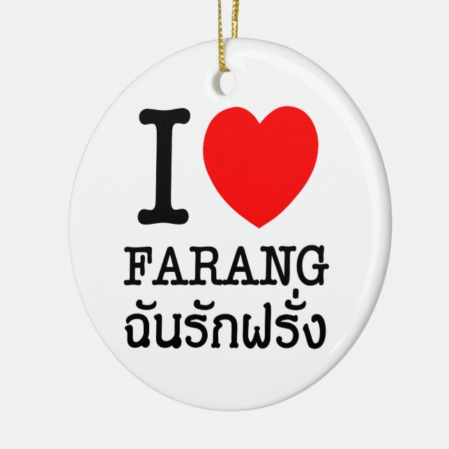Ornement En Céramique I Heart (Amour) Farang (Gauche)