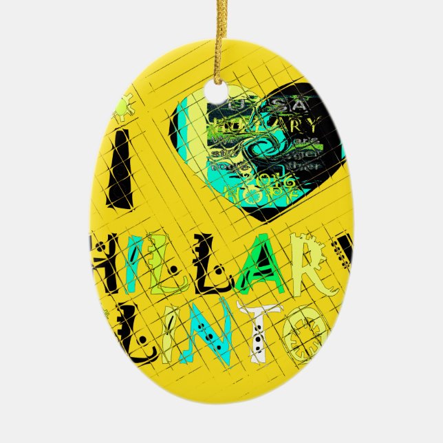 Ornement En Céramique I Heart Hillary Clinton : Graffiti Expression Art (Devant)