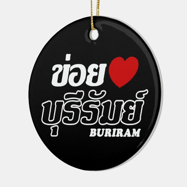 Ornement En Céramique I Heart (Love) Buriram, Isan, Thaïlande (Gauche)