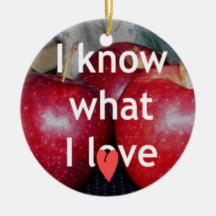 Ornement En Céramique "I Know What I Love" - Design à thème Apple