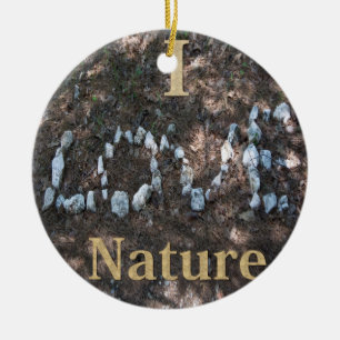 Ornement En Céramique I Love Nature Ornament