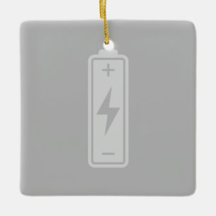 Ornement En Céramique Icône d'alimentation de batterie technologie de co