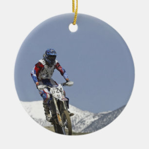 Ornement En Céramique Idaho, Course de motocross, Course de moto