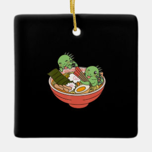 Ornement En Céramique Iguana Kawaii Ramen Amusant Cadeau pour animaux do